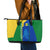 Saint Vincent and the Grenadines Flag Wave Map Leather Tote Bag Caribbean Island Pride Pullover - Wonder Print Shop