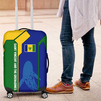 Saint Vincent and the Grenadines Flag Wave Map Luggage Cover Caribbean Island Pride Pullover - Wonder Print Shop