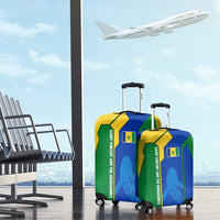 Saint Vincent and the Grenadines Flag Wave Map Luggage Cover Caribbean Island Pride Pullover - Wonder Print Shop