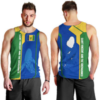 Saint Vincent and the Grenadines Flag Wave Map Men Tank Top Caribbean Island Pride Pullover - Wonder Print Shop