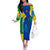 Saint Vincent and the Grenadines Flag Wave Map Off The Shoulder Long Sleeve Dress Caribbean Island Pride Pullover - Wonder Print Shop