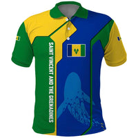 Saint Vincent and the Grenadines Flag Wave Map Polo Shirt Caribbean Island Pride Pullover - Wonder Print Shop