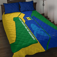 Saint Vincent and the Grenadines Flag Wave Map Quilt Bed Set Caribbean Island Pride Pullover - Wonder Print Shop
