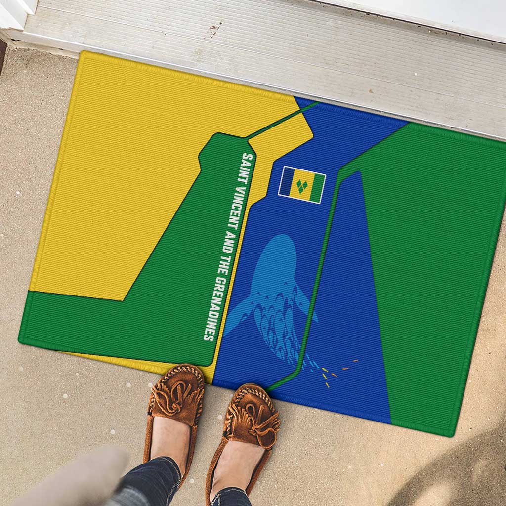 Saint Vincent and the Grenadines Flag Wave Map Rubber Doormat Caribbean Island Pride Pullover - Wonder Print Shop