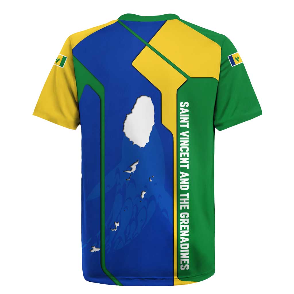 Saint Vincent and the Grenadines Flag Wave Map Rugby Jersey Caribbean Island Pride Pullover - Wonder Print Shop