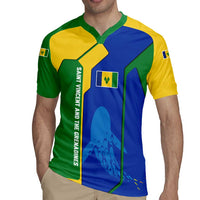 Saint Vincent and the Grenadines Flag Wave Map Rugby Jersey Caribbean Island Pride Pullover - Wonder Print Shop