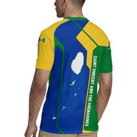 Saint Vincent and the Grenadines Flag Wave Map Rugby Jersey Caribbean Island Pride Pullover - Wonder Print Shop