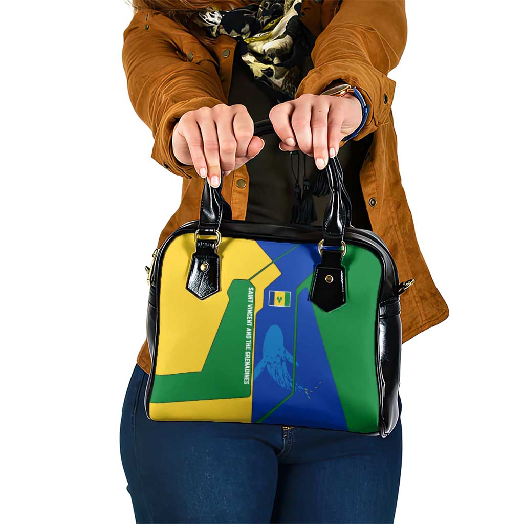 Saint Vincent and the Grenadines Flag Wave Map Shoulder Handbag Caribbean Island Pride Pullover - Wonder Print Shop