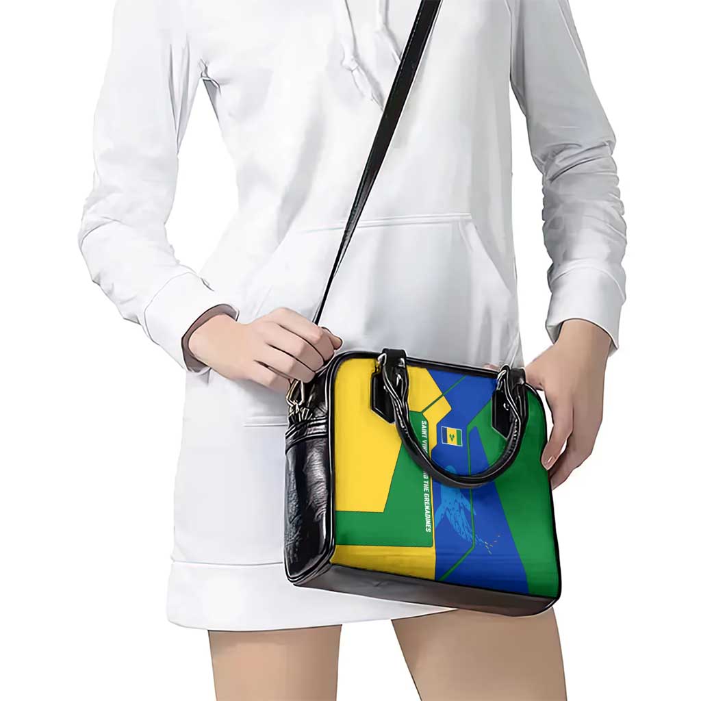 Saint Vincent and the Grenadines Flag Wave Map Shoulder Handbag Caribbean Island Pride Pullover - Wonder Print Shop