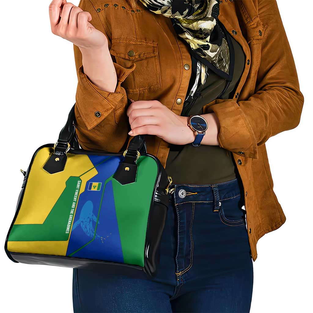 Saint Vincent and the Grenadines Flag Wave Map Shoulder Handbag Caribbean Island Pride Pullover - Wonder Print Shop