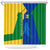 Saint Vincent and the Grenadines Flag Wave Map Shower Curtain Caribbean Island Pride Pullover - Wonder Print Shop