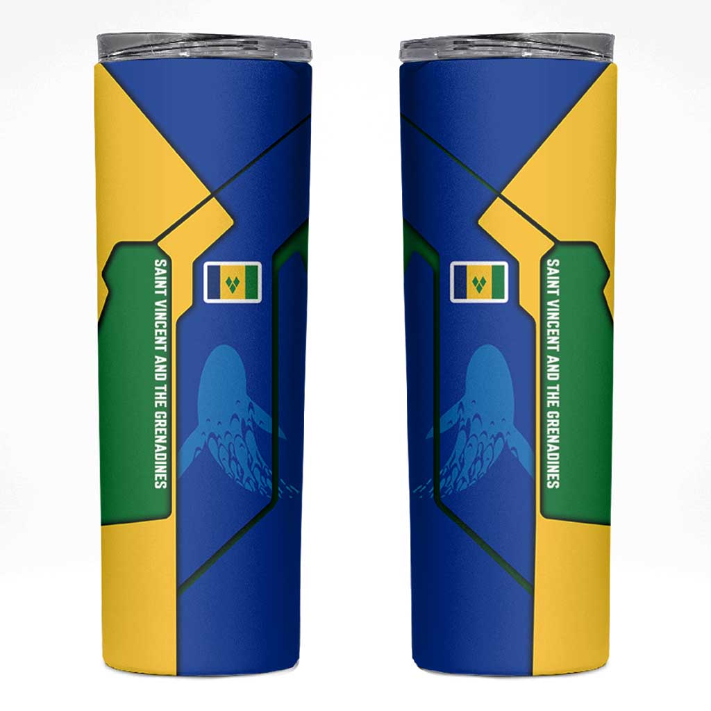 Saint Vincent and the Grenadines Flag Wave Map Skinny Tumbler Caribbean Island Pride Pullover - Wonder Print Shop