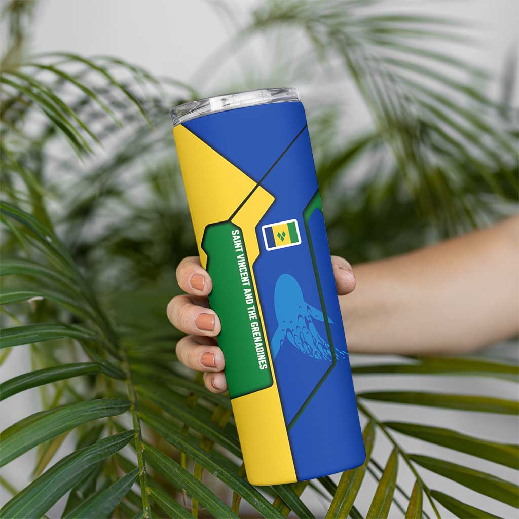 Saint Vincent and the Grenadines Flag Wave Map Skinny Tumbler Caribbean Island Pride Pullover - Wonder Print Shop