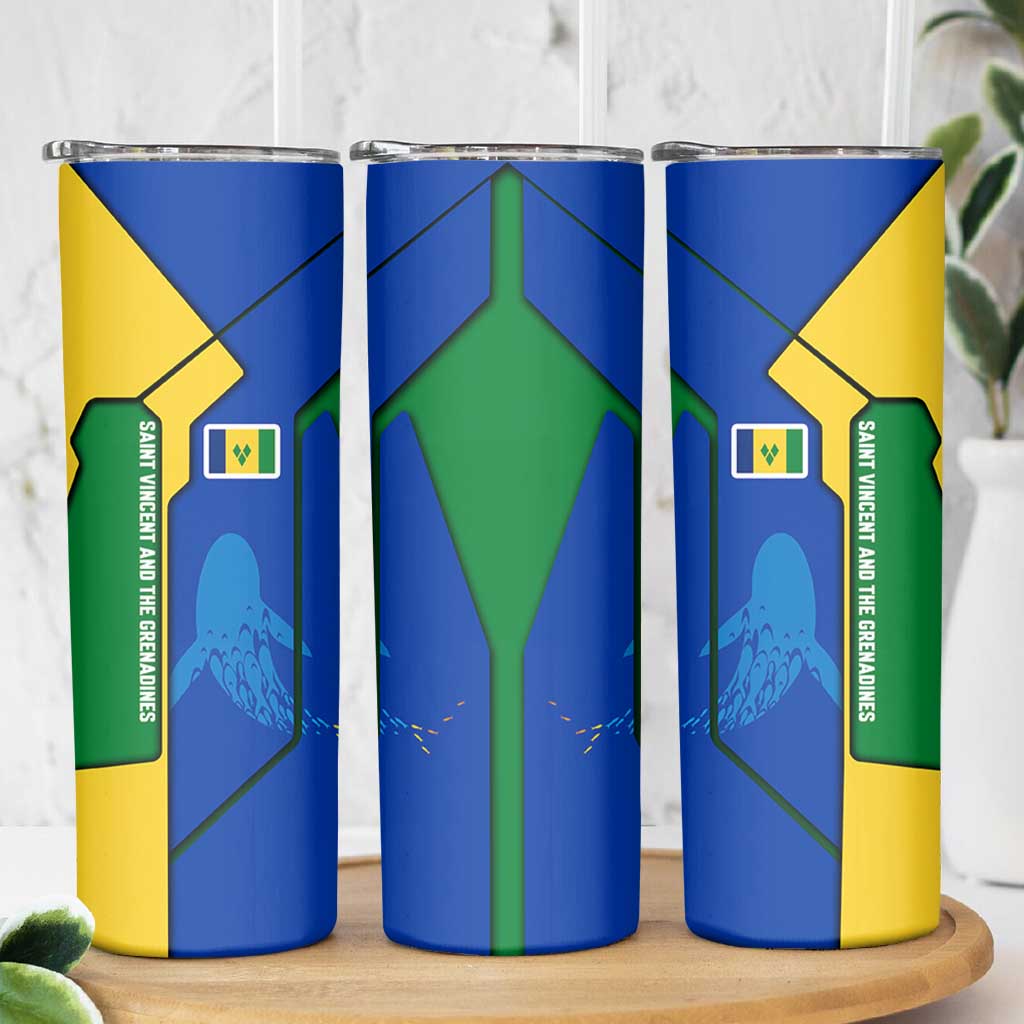 Saint Vincent and the Grenadines Flag Wave Map Skinny Tumbler Caribbean Island Pride Pullover - Wonder Print Shop