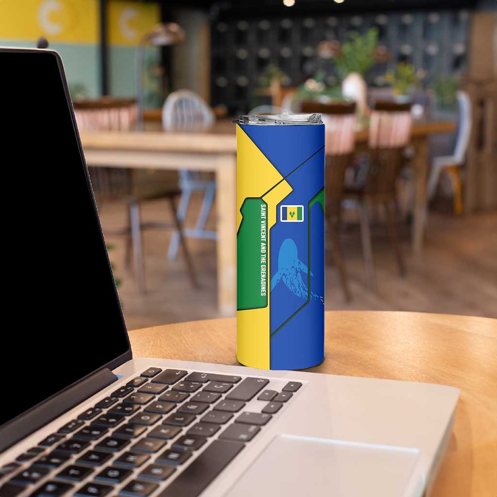 Saint Vincent and the Grenadines Flag Wave Map Skinny Tumbler Caribbean Island Pride Pullover - Wonder Print Shop