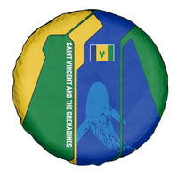 Saint Vincent and the Grenadines Flag Wave Map Spare Tire Cover Caribbean Island Pride Pullover - Wonder Print Shop