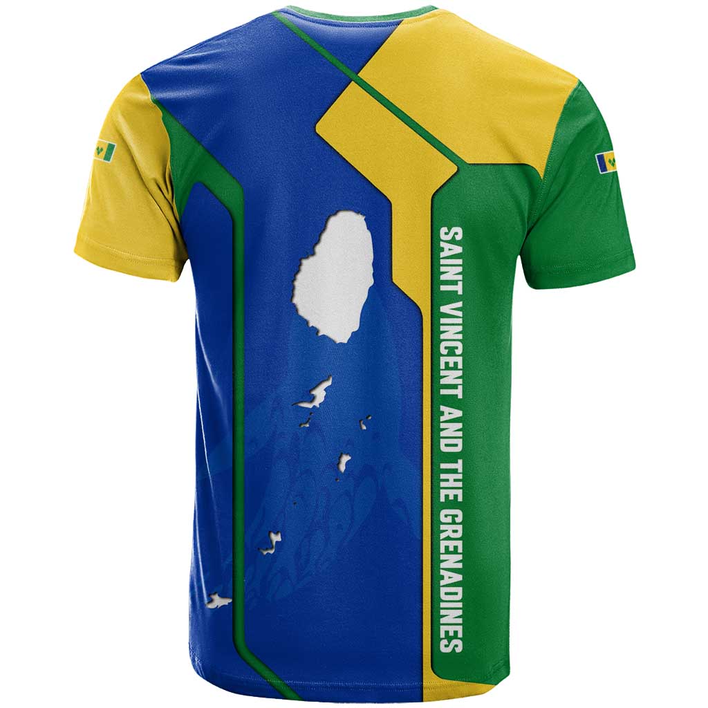 Saint Vincent and the Grenadines Flag Wave Map T Shirt Caribbean Island Pride Pullover - Wonder Print Shop