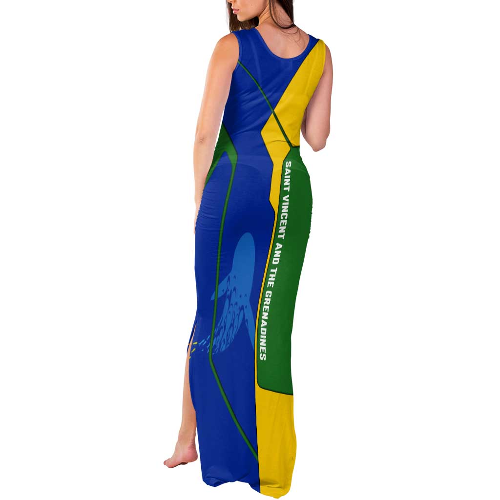 Saint Vincent and the Grenadines Flag Wave Map Tank Maxi Dress Caribbean Island Pride Pullover - Wonder Print Shop
