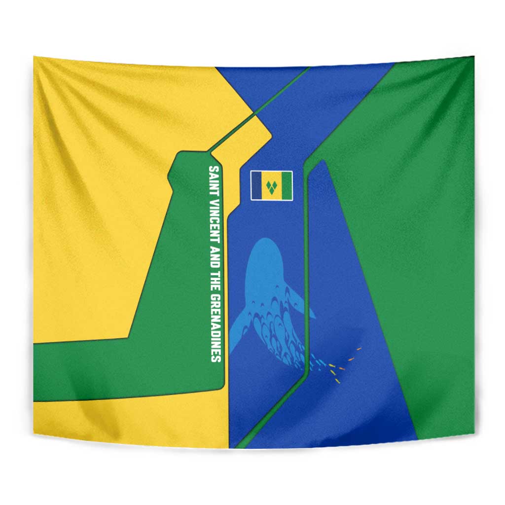 Saint Vincent and the Grenadines Flag Wave Map Tapestry Caribbean Island Pride Pullover - Wonder Print Shop
