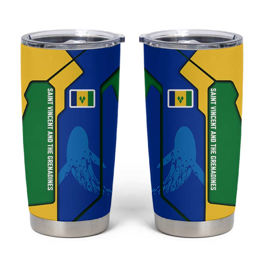 Saint Vincent and the Grenadines Flag Wave Map Tumbler Cup Caribbean Island Pride Pullover - Wonder Print Shop