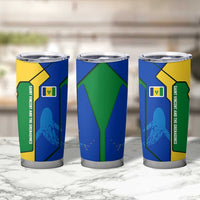Saint Vincent and the Grenadines Flag Wave Map Tumbler Cup Caribbean Island Pride Pullover - Wonder Print Shop