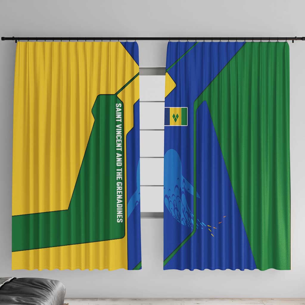 Saint Vincent and the Grenadines Flag Wave Map Window Curtain Caribbean Island Pride Pullover - Wonder Print Shop