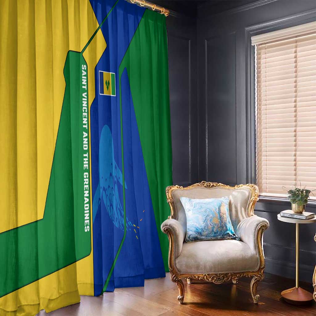 Saint Vincent and the Grenadines Flag Wave Map Window Curtain Caribbean Island Pride Pullover - Wonder Print Shop