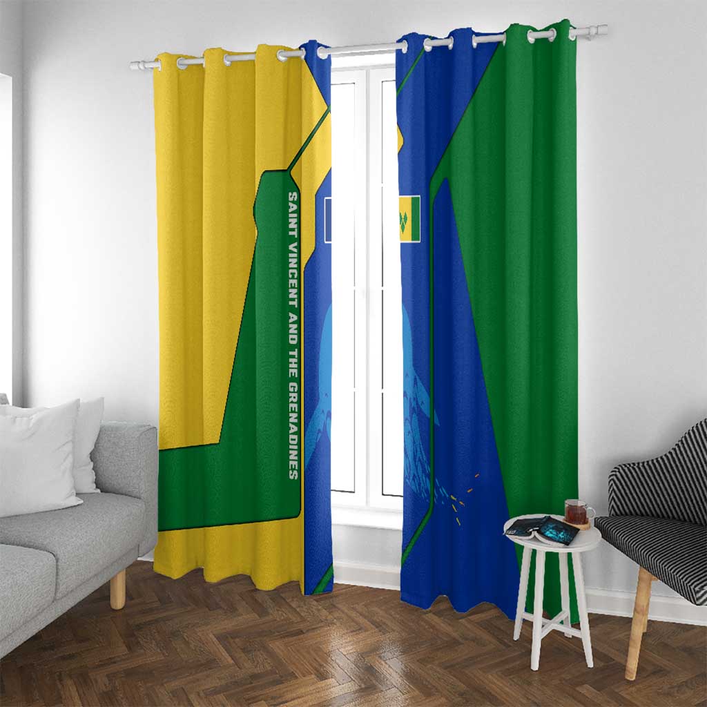 Saint Vincent and the Grenadines Flag Wave Map Window Curtain Caribbean Island Pride Pullover - Wonder Print Shop