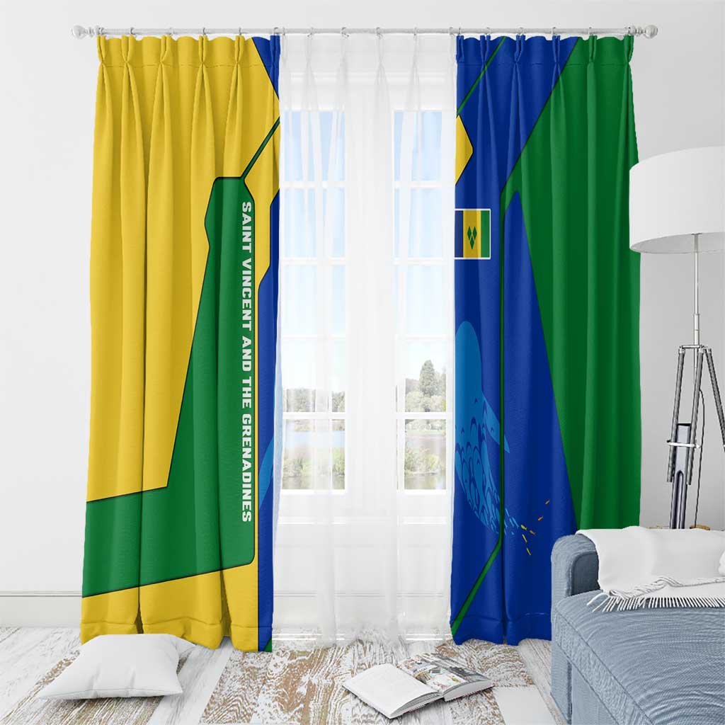 Saint Vincent and the Grenadines Flag Wave Map Window Curtain Caribbean Island Pride Pullover - Wonder Print Shop