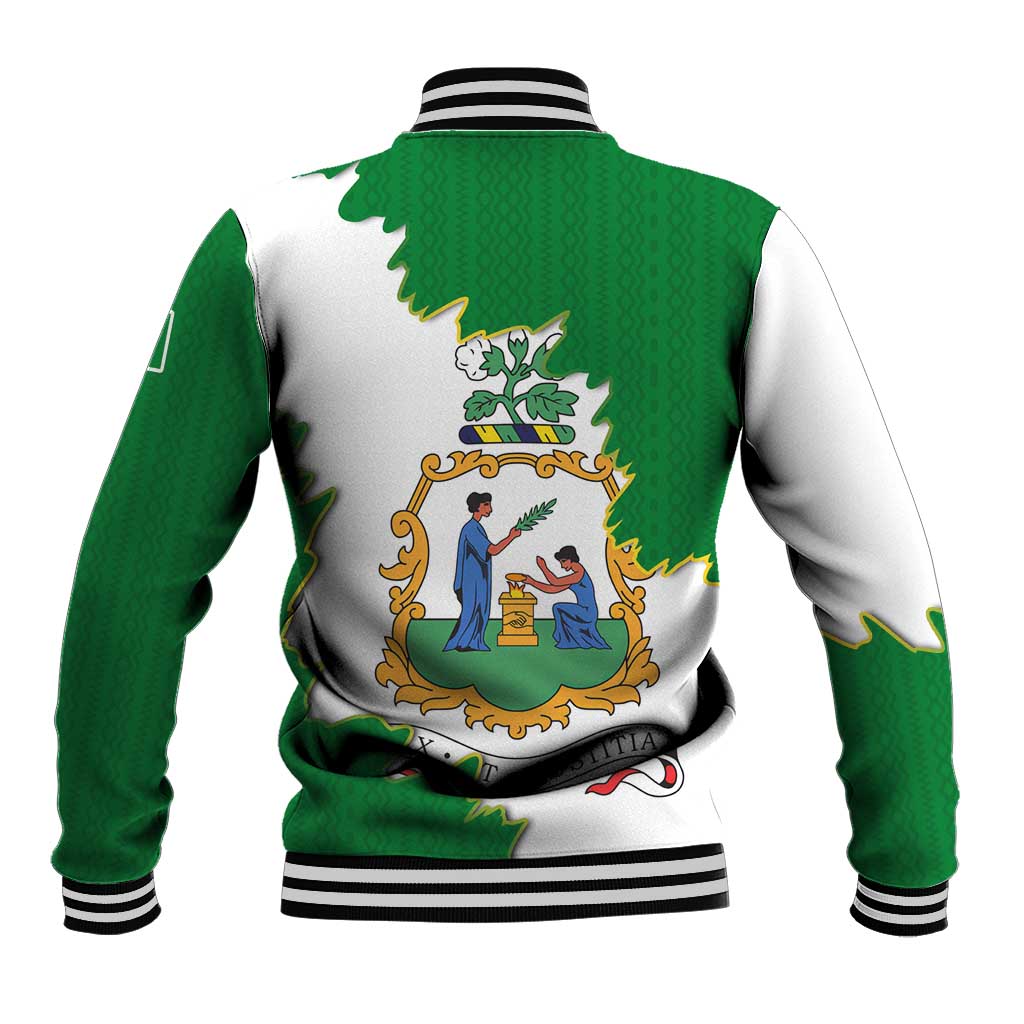 Saint Vincent and the Grenadines Turtle Baseball Jacket with Coat of Arms and Green Heritage Design - Wonder Print Shop