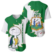 Saint Vincent and the Grenadines Turtle Baseball Jersey with Coat of Arms and Green Heritage Design - Wonder Print Shop