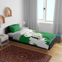 Saint Vincent and the Grenadines Turtle Bedding Set with Coat of Arms and Green Heritage Design - Wonder Print Shop