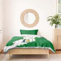 Saint Vincent and the Grenadines Turtle Bedding Set with Coat of Arms and Green Heritage Design - Wonder Print Shop