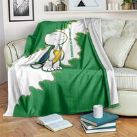 Saint Vincent and the Grenadines Turtle Blanket with Coat of Arms and Green Heritage Design - Wonder Print Shop