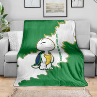 Saint Vincent and the Grenadines Turtle Blanket with Coat of Arms and Green Heritage Design - Wonder Print Shop
