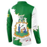 Saint Vincent and the Grenadines Turtle Button Sweatshirt with Coat of Arms and Green Heritage Design - Wonder Print Shop