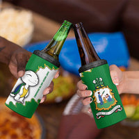 Saint Vincent and the Grenadines Turtle 4 in 1 Can Cooler Tumbler with Coat of Arms and Green Heritage Design - Wonder Print Shop