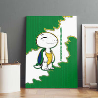 Saint Vincent and the Grenadines Turtle Canvas Wall Art with Coat of Arms and Green Heritage Design - Wonder Print Shop