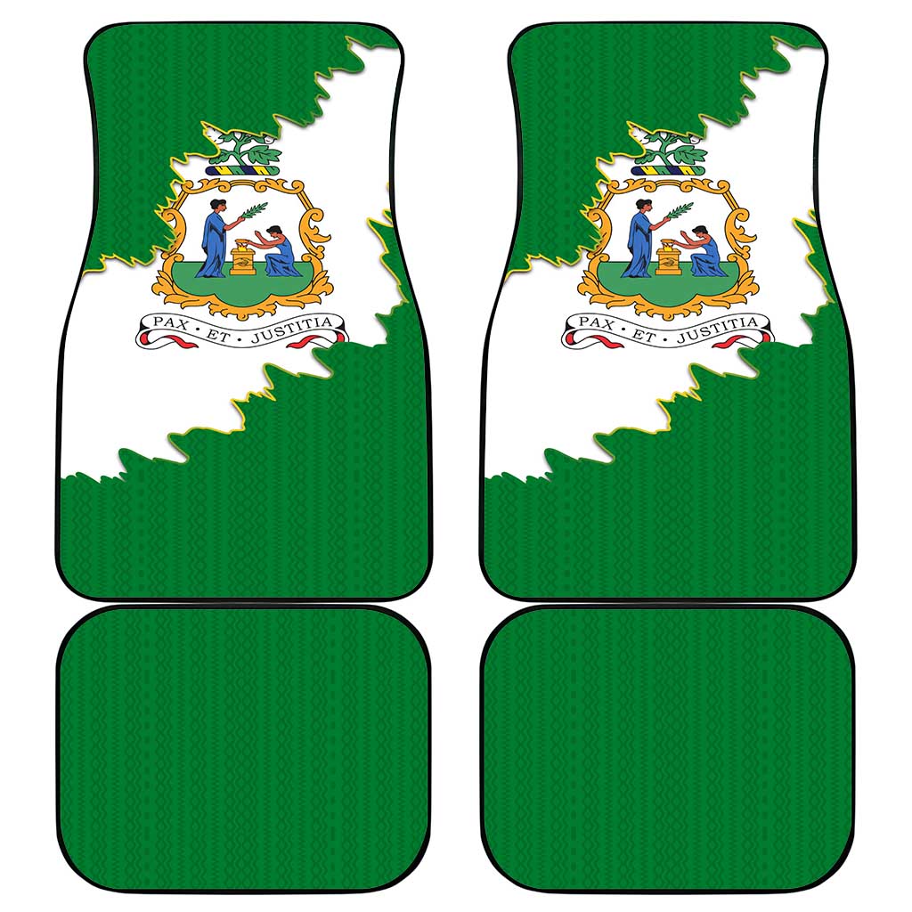 Saint Vincent and the Grenadines Turtle Car Mats with Coat of Arms and Green Heritage Design - Wonder Print Shop