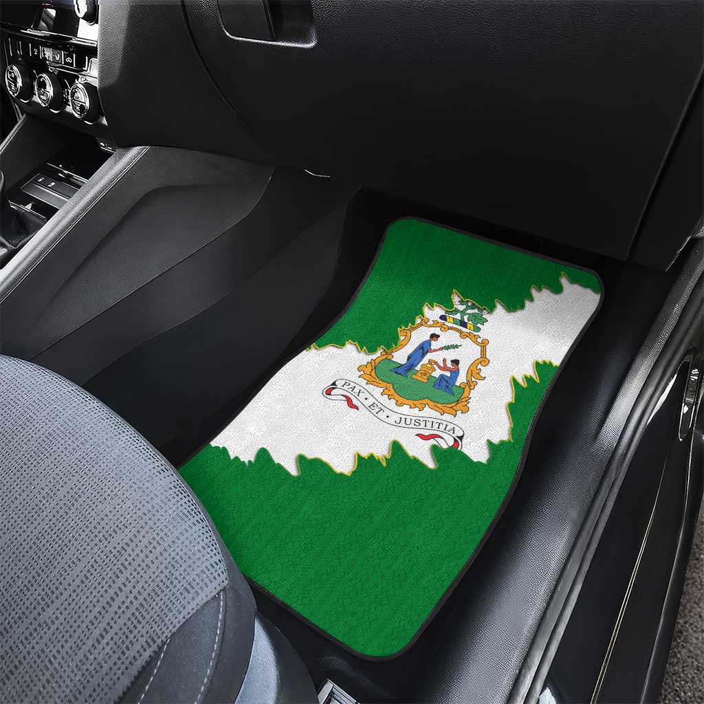 Saint Vincent and the Grenadines Turtle Car Mats with Coat of Arms and Green Heritage Design - Wonder Print Shop