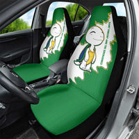 Saint Vincent and the Grenadines Turtle Car Seat Cover with Coat of Arms and Green Heritage Design - Wonder Print Shop