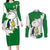 Saint Vincent and the Grenadines Turtle Couples Matching Long Sleeve Bodycon Dress and Long Sleeve Button Shirt with Coat of Arms and Green Heritage Design - Wonder Print Shop