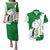 Saint Vincent and the Grenadines Turtle Couples Matching Puletasi and Hawaiian Shirt with Coat of Arms and Green Heritage Design - Wonder Print Shop