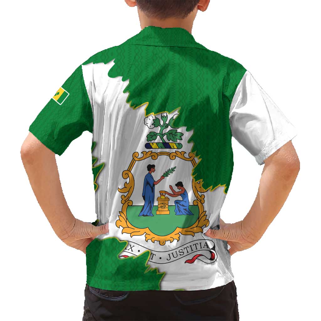 Saint Vincent and the Grenadines Turtle Family Matching Long Sleeve Bodycon Dress and Hawaiian Shirt with Coat of Arms and Green Heritage Design - Wonder Print Shop