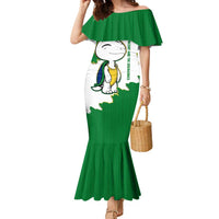 Saint Vincent and the Grenadines Turtle Family Matching Mermaid Dress and Hawaiian Shirt with Coat of Arms and Green Heritage Design - Wonder Print Shop
