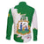 Saint Vincent and the Grenadines Turtle Family Matching Off Shoulder Maxi Dress and Hawaiian Shirt with Coat of Arms and Green Heritage Design - Wonder Print Shop