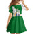 Saint Vincent and the Grenadines Turtle Family Matching Off Shoulder Short Dress and Hawaiian Shirt with Coat of Arms and Green Heritage Design - Wonder Print Shop
