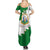 Saint Vincent and the Grenadines Turtle Family Matching Summer Maxi Dress and Hawaiian Shirt with Coat of Arms and Green Heritage Design - Wonder Print Shop
