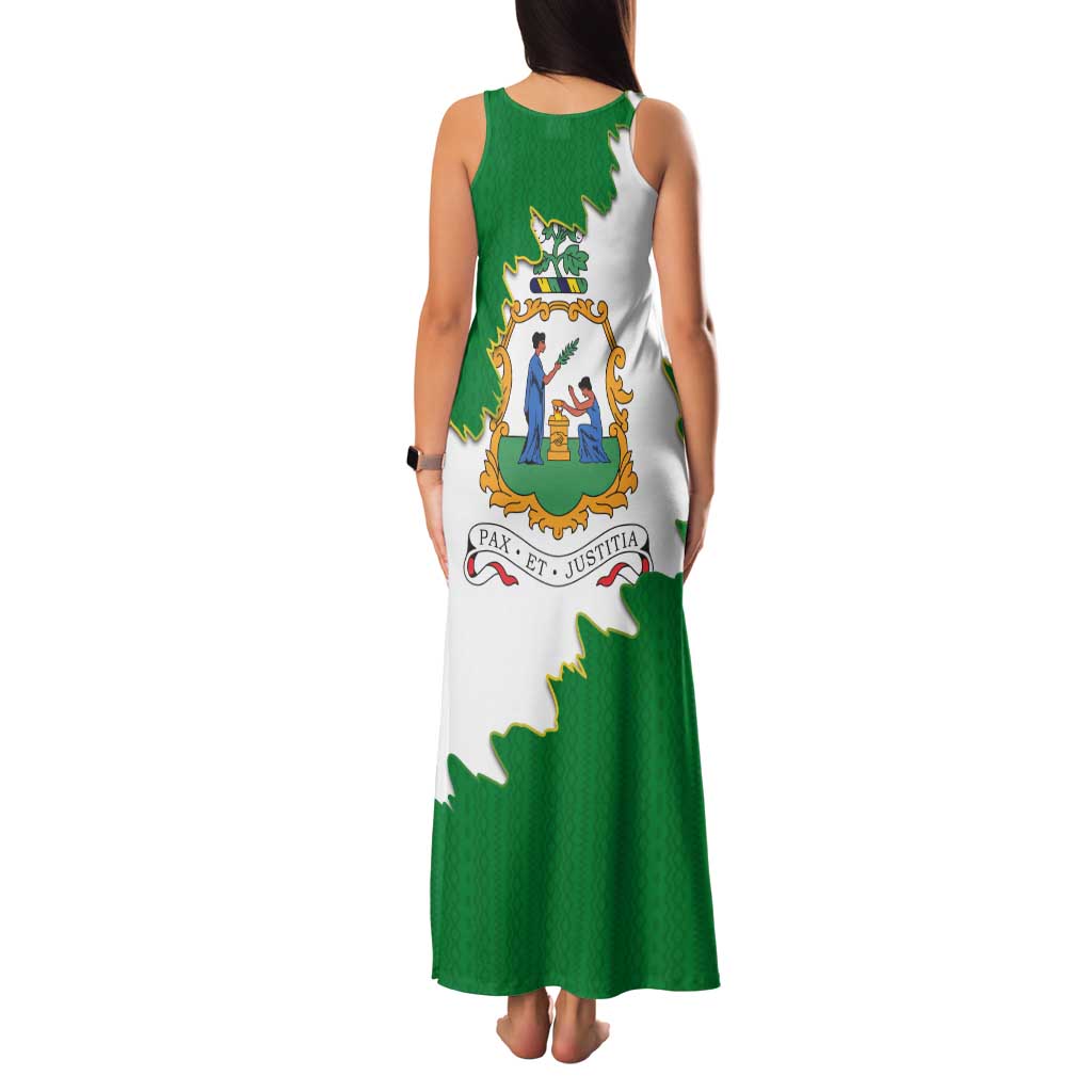 Saint Vincent and the Grenadines Turtle Family Matching Tank Maxi Dress and Hawaiian Shirt with Coat of Arms and Green Heritage Design - Wonder Print Shop