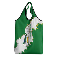 Saint Vincent and the Grenadines Turtle Grocery Bag with Coat of Arms and Green Heritage Design - Wonder Print Shop